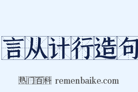 言从计行造句是什么意思的图片